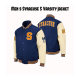 Mens Syracuse S Letterman Blue Jacket