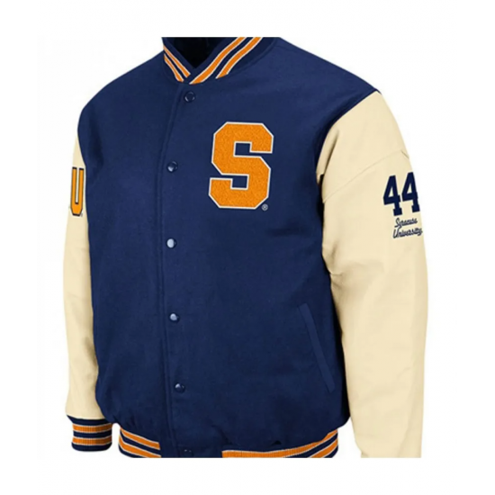 Mens Syracuse S Letterman Blue Jacket