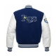 Mens Tampa Bay Rays Letterman Blue and White Jacket