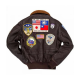 Mens Tom Cruise Top Gun Brown Leather Jacket