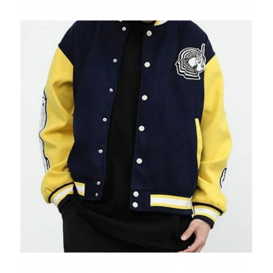 Mens Varsity CZ Editorial Department Baseball Wool Jacket