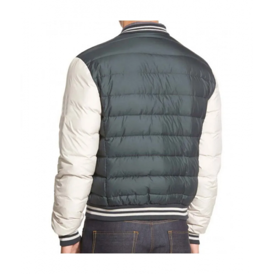 Mens Varsity Moncler Puffer Bomber Jacket