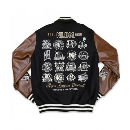 Mens Varsity Negro League Baseball Bomber Jacket