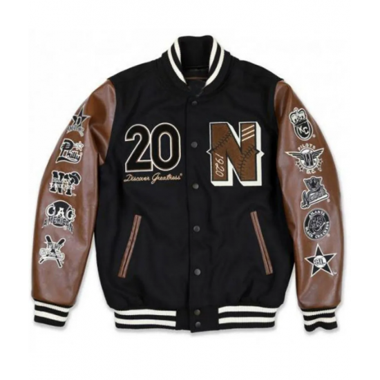 Mens Varsity Negro League Baseball Bomber Jacket