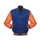 Mens Varsity Orange and Royal Blue Letterman Jacket