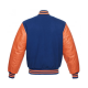 Mens Varsity Orange and Royal Blue Letterman Jacket