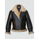 Mens Black Shearling B3 Flying Leather Jacket