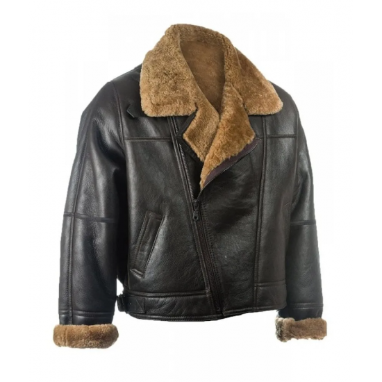 Mens Black Sheepskin Leather Jacket