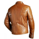 Mens Brown Padded Leather Jacket