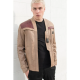 Mens Rebel Finn Light Brown Rebel Leather Jacket