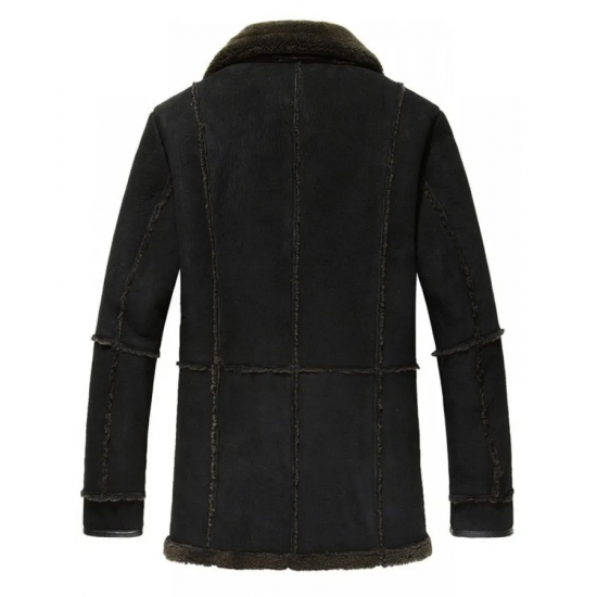 Mens Suede Leather Reacher Style Coat