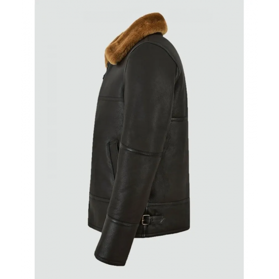 Mens Traditional Shearling Leather Jacket