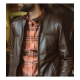 Mens Biker Thompson Brown Leather Jacket