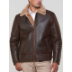 Mens Brown Sheepskin Leather Shearling Jacket