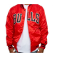 Mens Chicago Bulls Red Satin Jacket