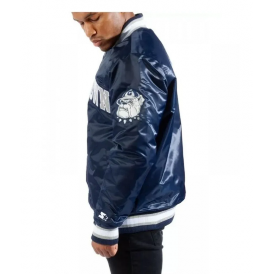 Mens Georgetown Blue Bomber Jacket