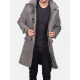 Mens Grey Duffle Wool Coat