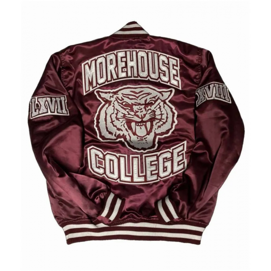 Mens Morehouse College Maroon Bomber Jacket