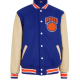 Mens New York Knicks Blue Letterman Jacket