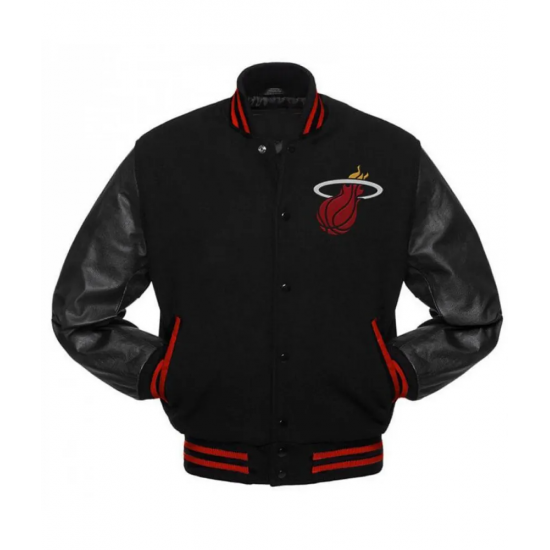 Miami Heat Black Varsity Jacket