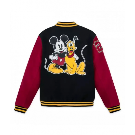 Mickey Mouse and Pluto Varsity Jacket