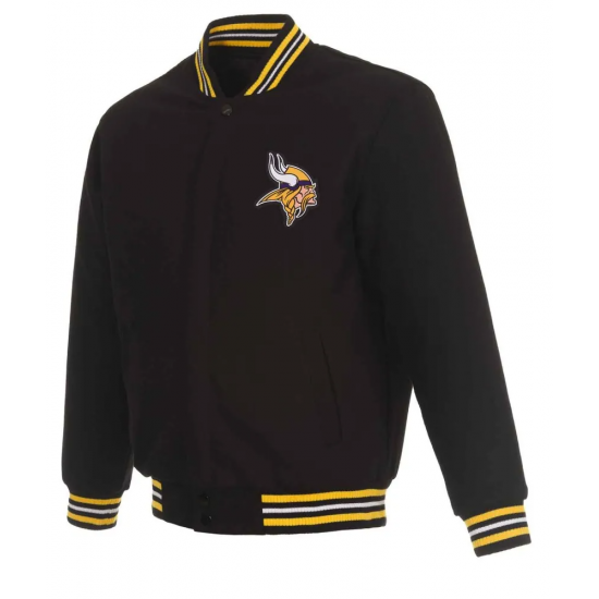 Minnesota Vikings Black Wool Jacket