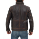 Moffit Dark Brown Genuine Leather Motorcycle Style Jacket