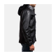 Moulder Hooded Black Leather Jacket