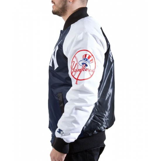 New York Yankees Tri Color Satin Jacket