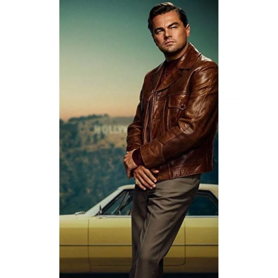 Once Upon A Time Leonardo DiCaprio Brown Leather Jacket