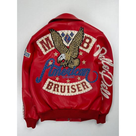 Pelle Pelle American Bruiser Red Leather Jacket