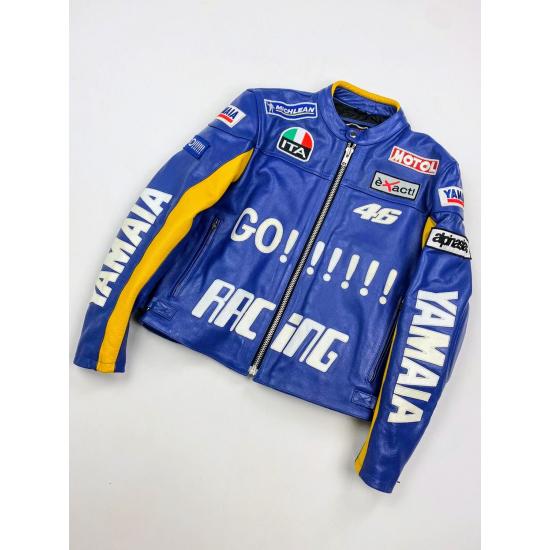 Premium Yamaha Racing Blue Streetwear Leather Jacket