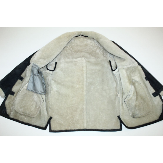 Rare Vintage Burberry Prorsum Grey Leather Shearling Coat