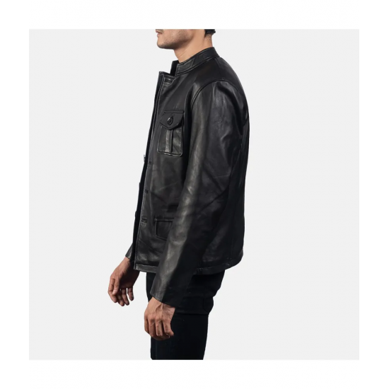 Ray Cutler Black Leather Blazer