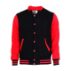 Red and Black Letterman Bomber Varsity Jacket