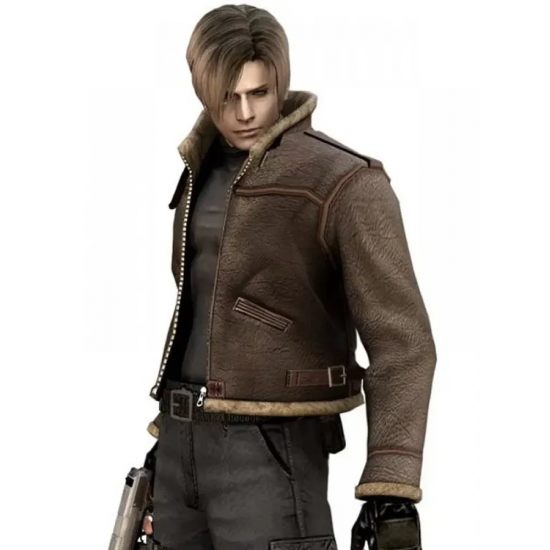 Resident Evil 4 Shearling Leather Jacket