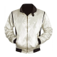 Ryan Gosling Drive Scorpion White Satin Lightweight Casual Bomber Varsity Sports Biker Drive Jacket