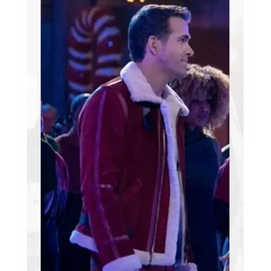 Ryan Reynolds Spirited Shearling Leather Jacket