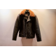 Schott Leather Jacket with Faux Fur Collar