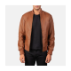 Shane Brown Leather Bomber Jacket