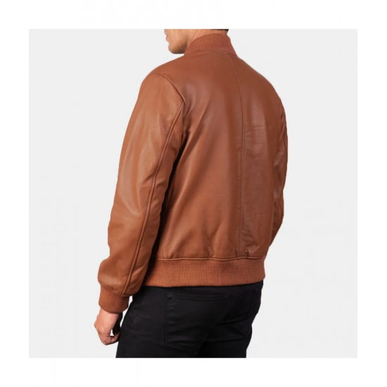 Shane Brown Leather Bomber Jacket