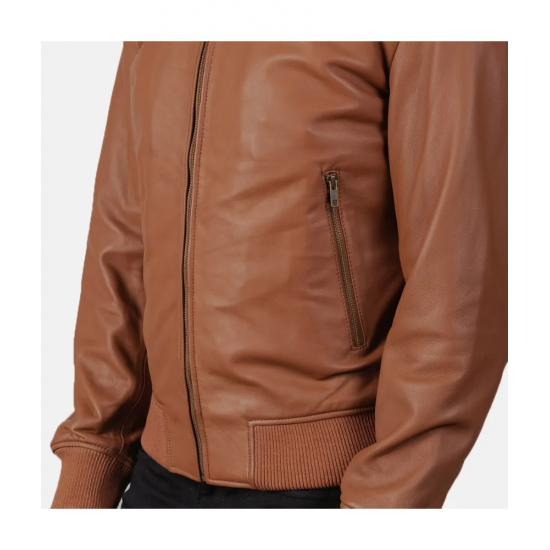 Shane Brown Leather Bomber Jacket