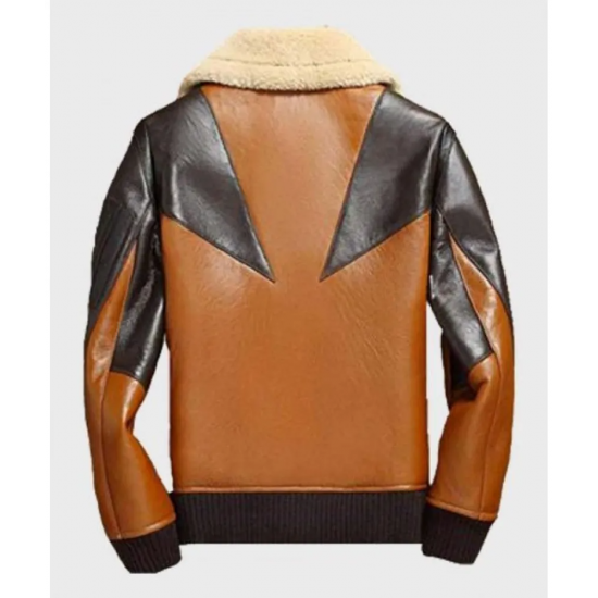 Sheepskin Mens Shearling Bomber Leather Jacket