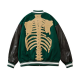 Skeleton Furry Bone Baseball Varsity Jacket