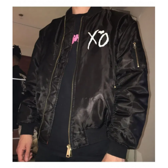The Weeknd Starboy Panther XO Black Bomber Jacket