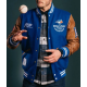 Toronto Blue Jays Varsity Blue and Brown Jacket