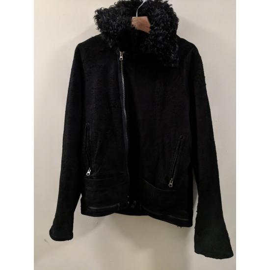 Undercover Gurguru Burnt Suede Jacket in Classic Black