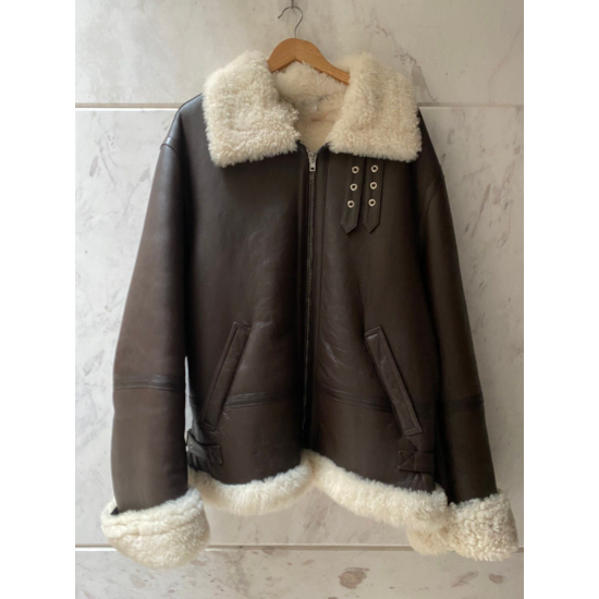 Vetements Shearling Brown Leather Jacket