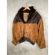 Vintage Suede Leather Jacket 80s 90s RARE Retro Lined