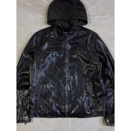 Vintage Y2K Streetwear Brown Faux Leather Jacket